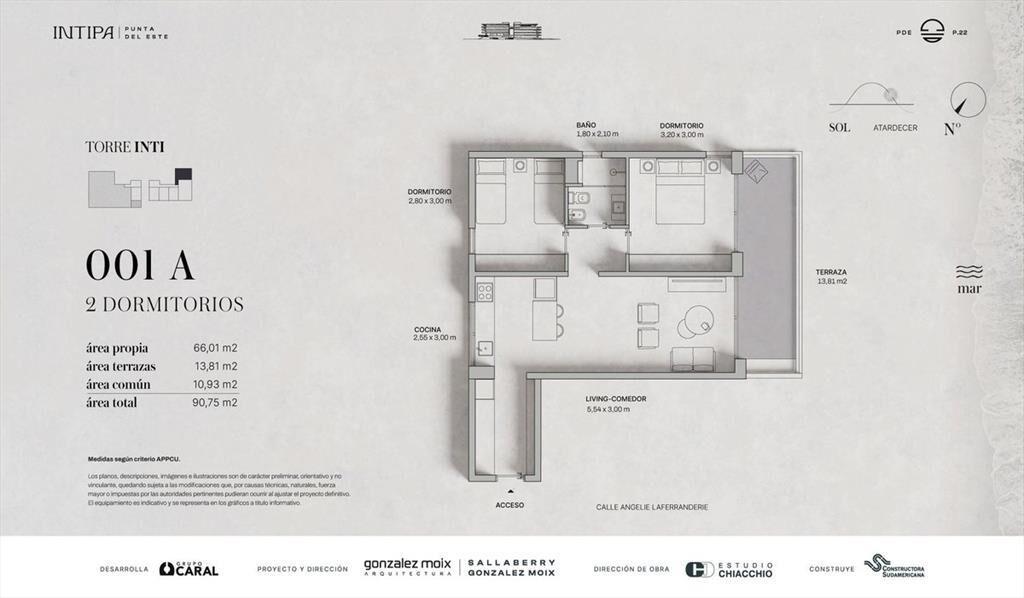 APARTAMENTO EN VENTA 2 DORMITORIOS FRENTE AL MAR