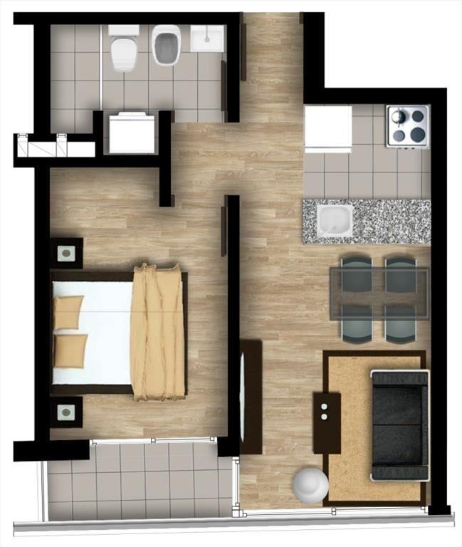 Oportunidad. En tres cruces apart 1 dorm al frente