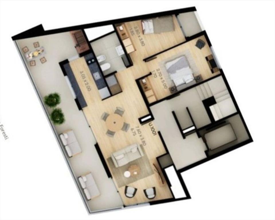 Venta Apto a Estrenar 2 Dorm balcón, Parque Batlle