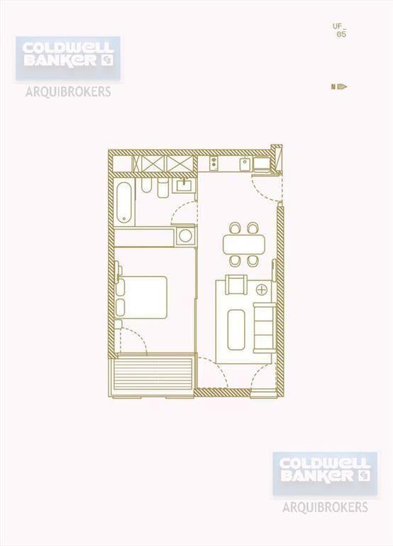 Apartamento de 1 dormitorio en venta con renta en Centro -