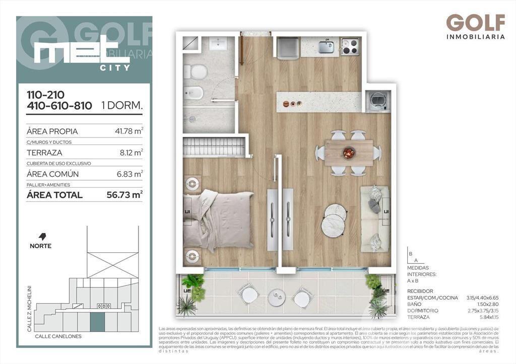 Venta apartamento 1 dormitorio en el Centro