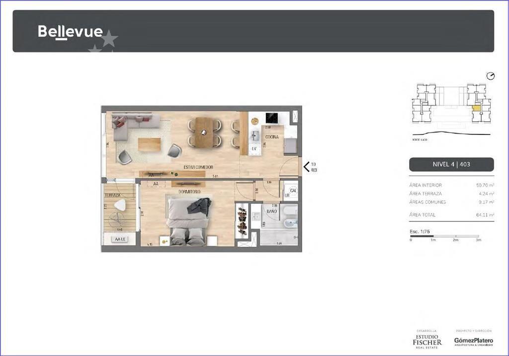 Apartamento  de un dormitorio en venta en Ciudad de la Cost