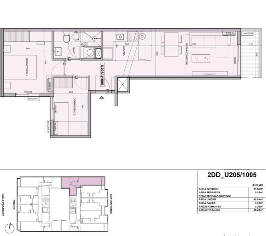 Venta apartamento 2 dormitorios con garaje a estrenar Centro