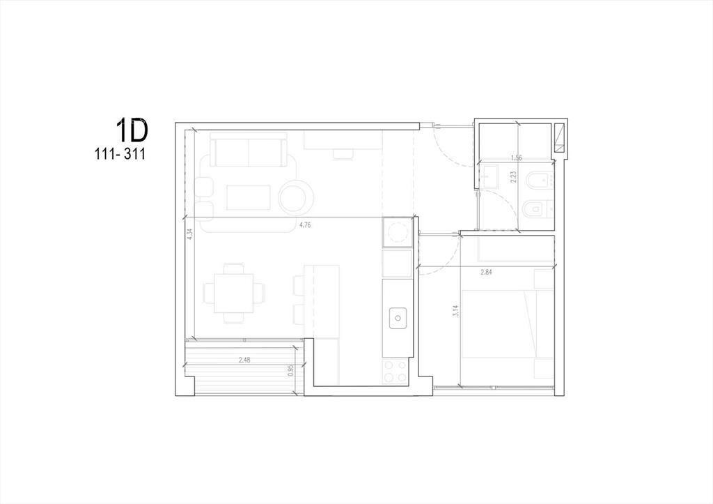 Venta Apartamento 1 Dormitorio en La Blanqueada