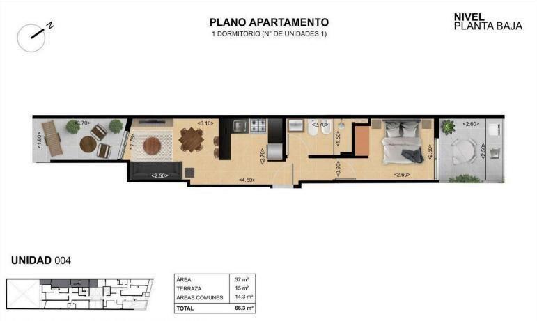 Venta Apartamento 1 Dormitorio en La Blanqueada