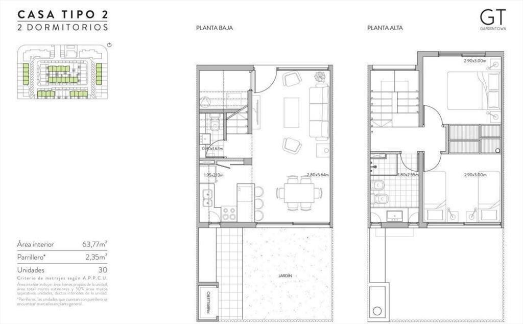Venta Casa Jardines de Carrasco GARDEN TOWN credito hipotec