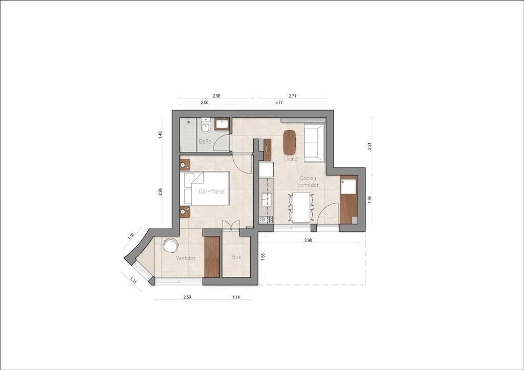 Apartamento 1 dormitorio Reciclado 100% Barrio Sur