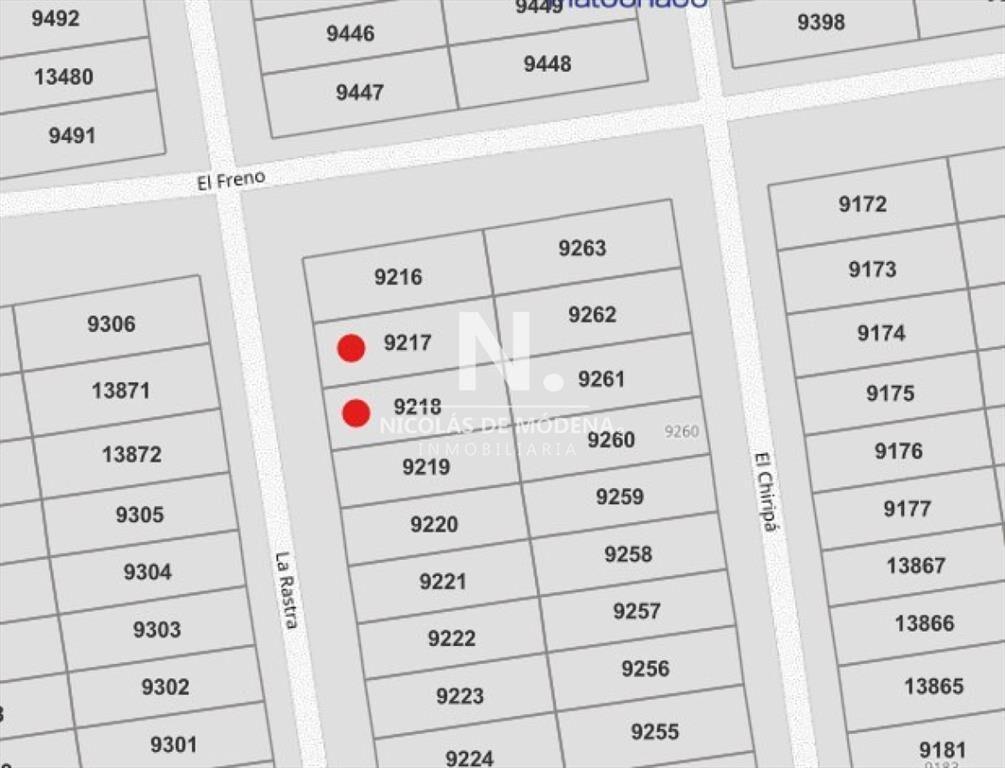 En venta terreno en La Bota, Manantiales de 300m2