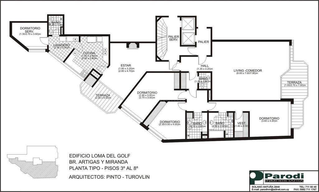 PARODI ALQUILER APARTAMENTO GOLF 3 DORMITORIOS ESTAR TERRAZ