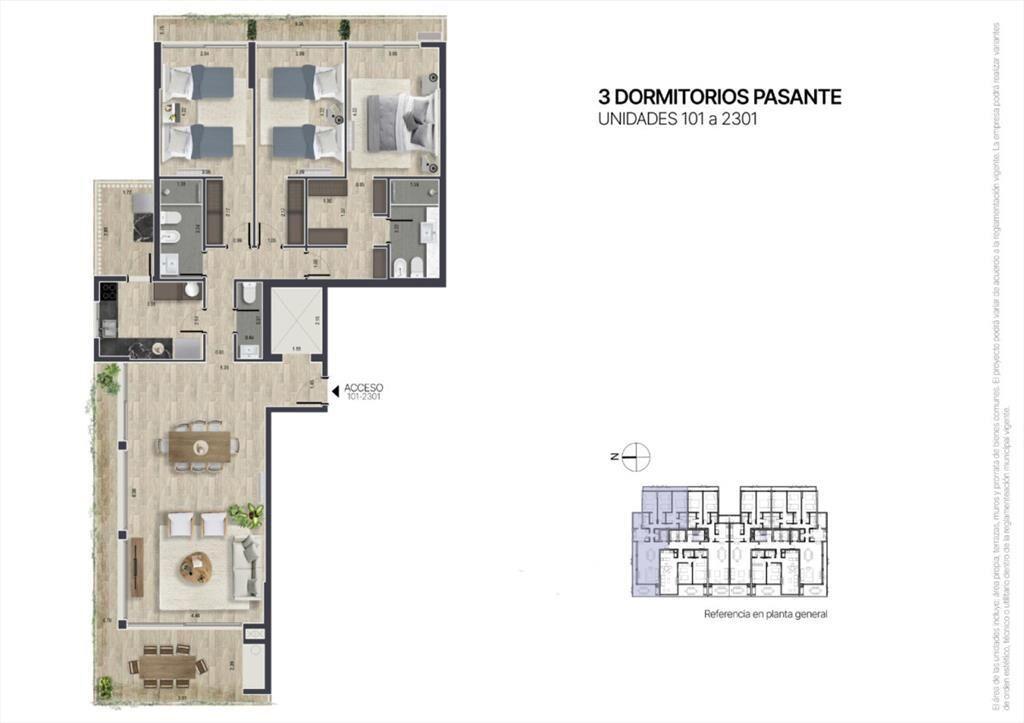 Departamento de 2 dormitorio en venta, Nuevo en -