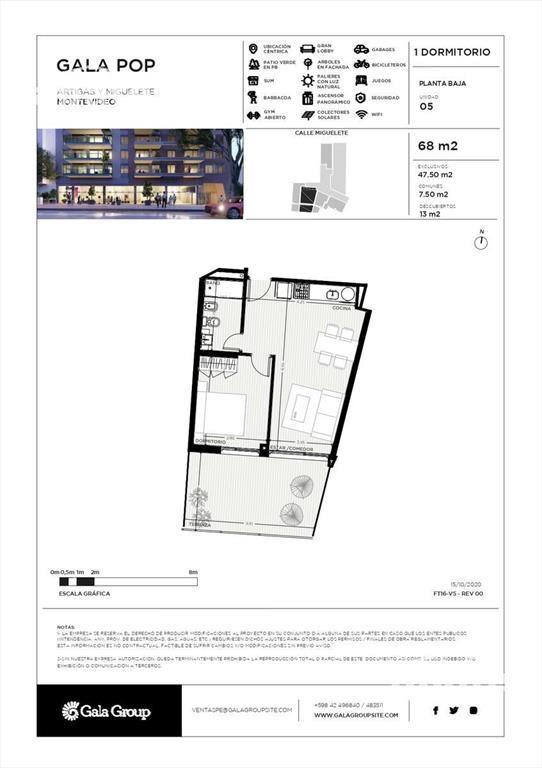 Apartamento 1 dormitorio - Tres Cruces