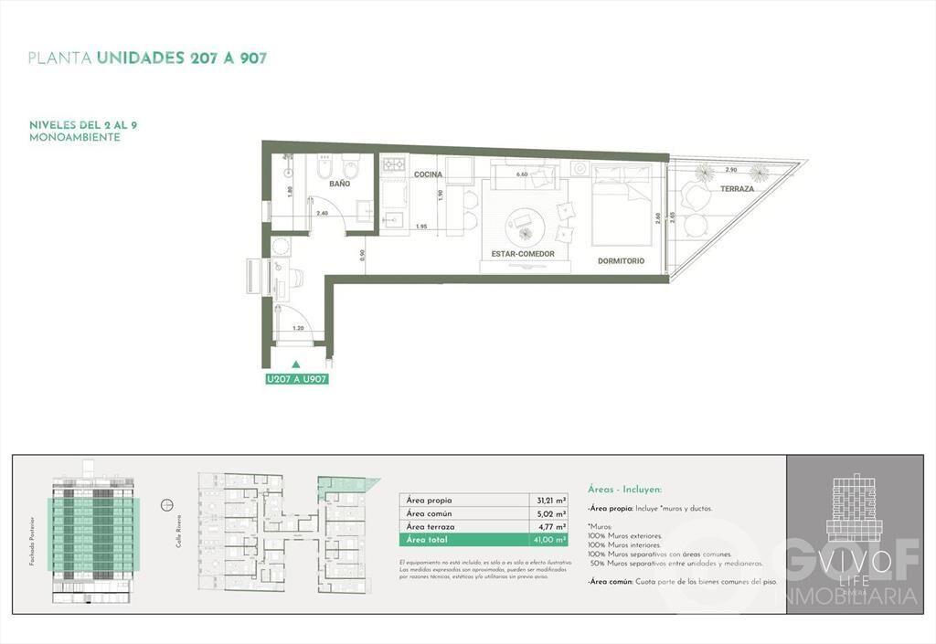 VENTA DE APARTAMENTO MONOAMBIENTE EN CORDON