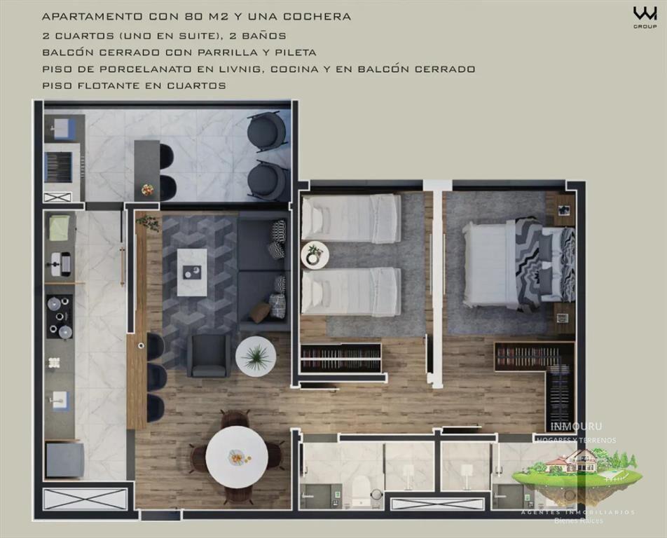 Venta de apartamento a estrenar en Rivera