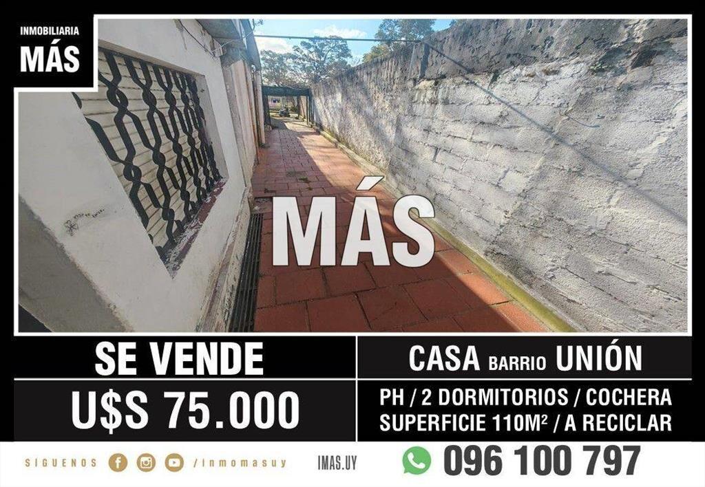 Casa Venta Cochera Unión Montevideo iMas.uy MA *...