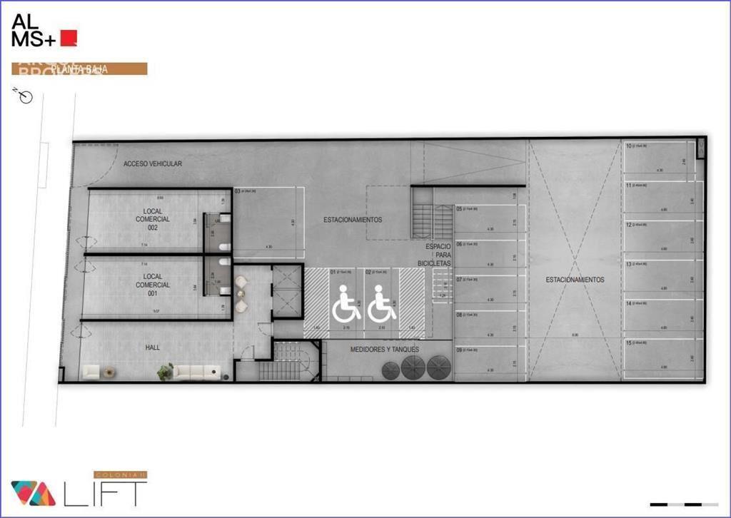 Apartamento de un dormitorio en venta en Cordón - u901