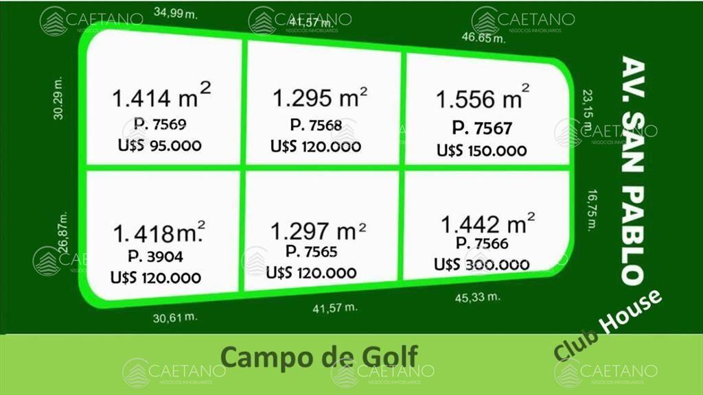 Manzana completa en venta frente al Club de Golf