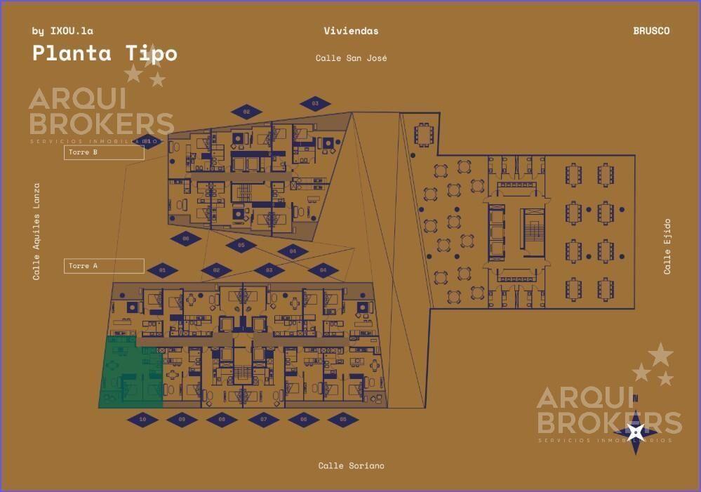 Apartamento de 2 dormitorios en venta en Centro - 1110A