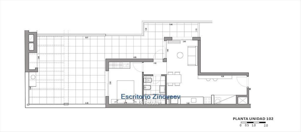 APARTAMENTO DE 1 DORMITORIO CON PATIO A ESTRENAR