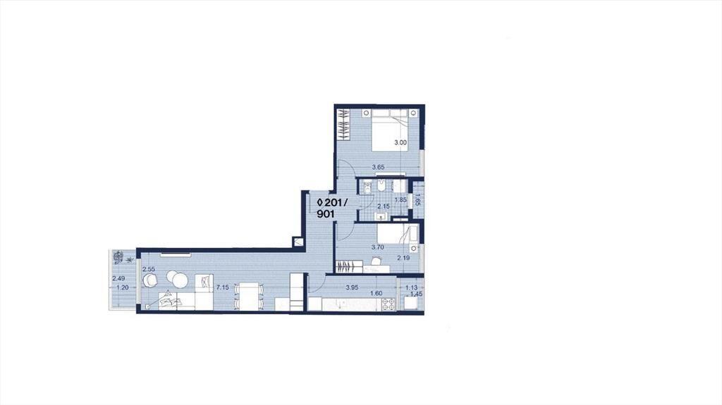 Venta apartamento dos dormitorios en Palermo - 301