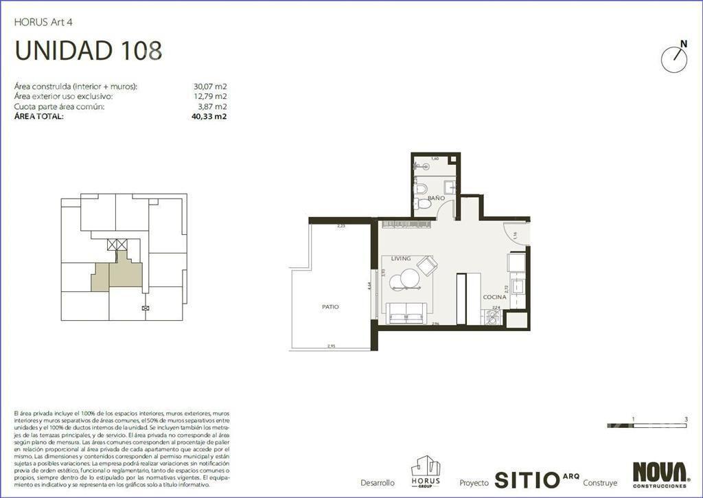 Apartamento monoambiente en venta en Centro - 108