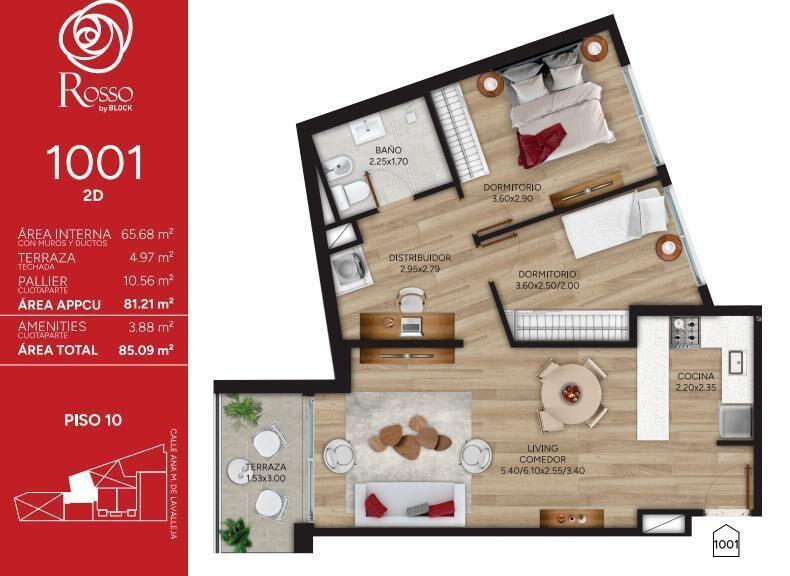 Venta Apartamento 2 Dormitorios en Cordón