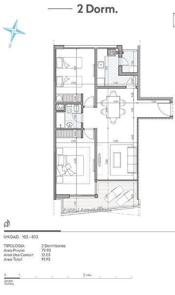 Venta apartamento dos dormitorios con renta en Barrio Sur -