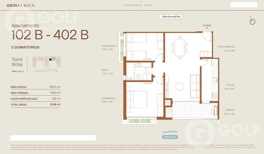 Venta de apartamento de 2 dormitorios- Barra de Carrasco