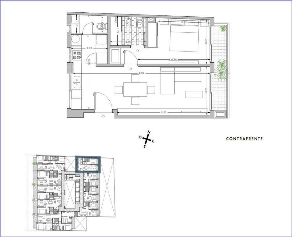 Apartamento  de un dormitorio en venta en Pocitos - 509