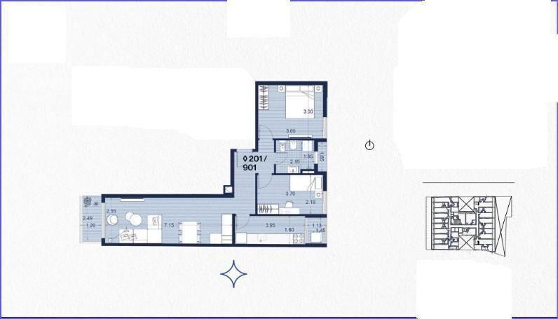 Venta apartamento dos dormitorios en Palermo - 801