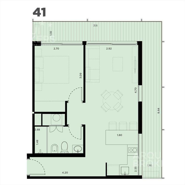 Apartamento de un dormitorio en venta en La Blanqueada - 24