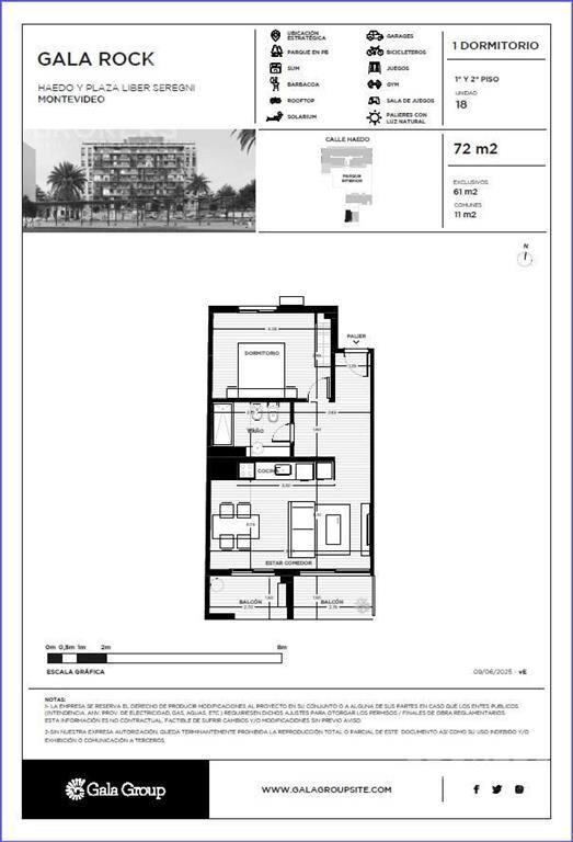 Apartamento de un dormitorio en venta en Tres Cruces - 118