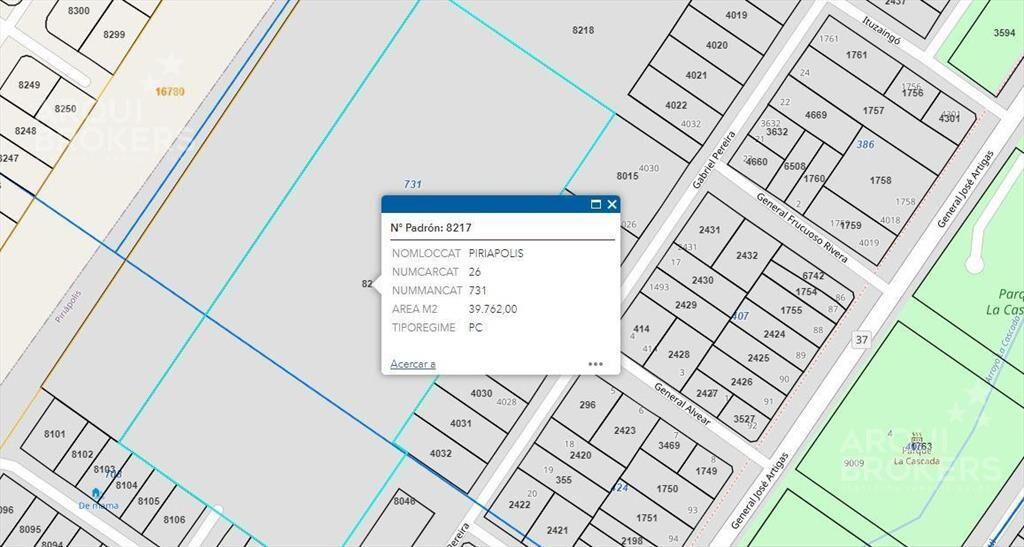 Venta terreno en  Piriápolis a 7 cuadras de la rambla , a 1
