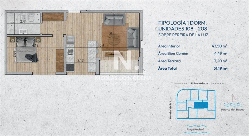 Venta Apartamento En Construccion de 1 Dormitorio en Pocito