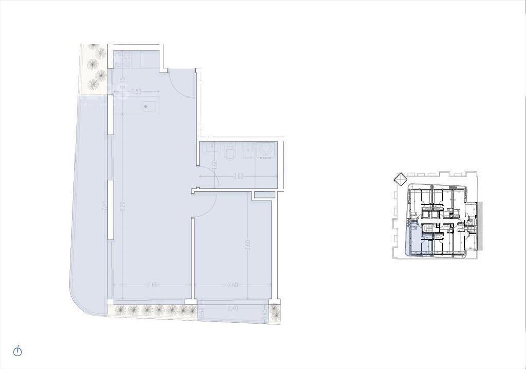 Apartamento de un dormitorio en venta en Palermo -1006