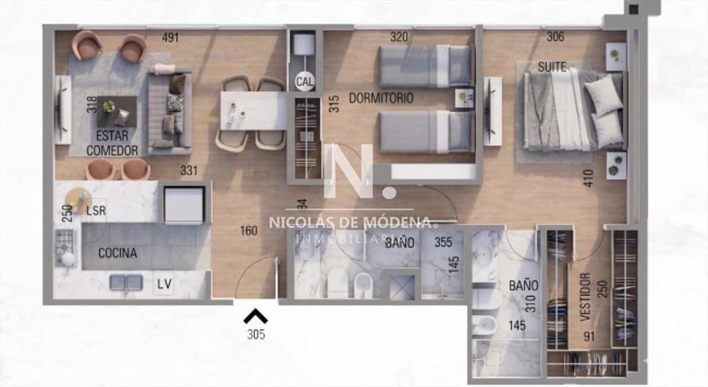 Exclusivo Apartamento de 2 Dormitorios Con en