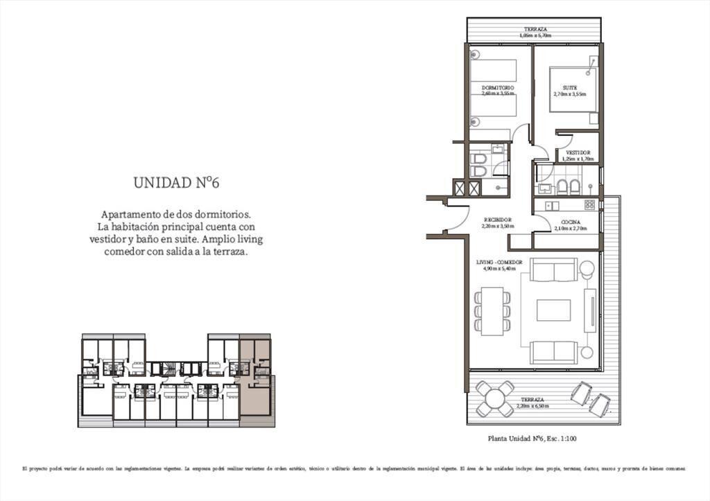 Apartamento de 2 dormitorios en venta, zona Punta