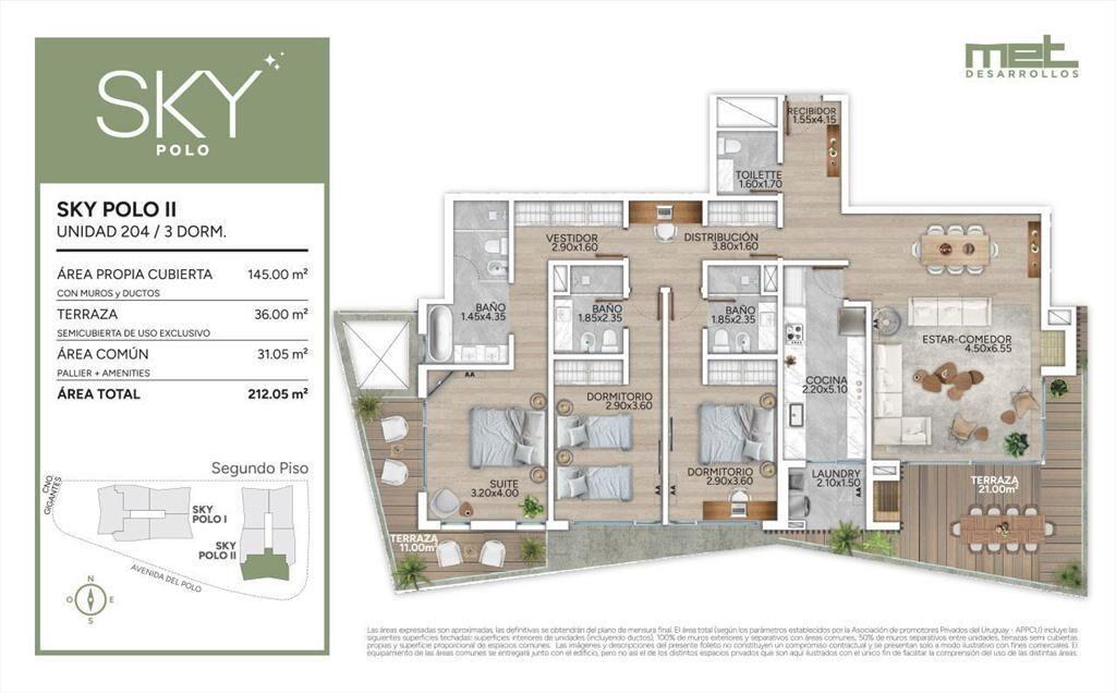 Venta Apartamento 3 Dormitorios en Carrasco