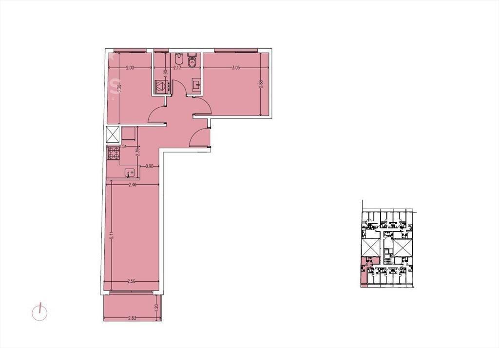 Apartamento de dos dormitorios en venta en  Cordón - 205