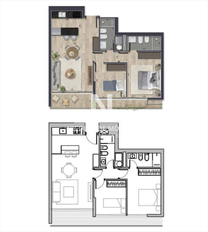 Apartamento en venta 2 dormitorios en Torres del