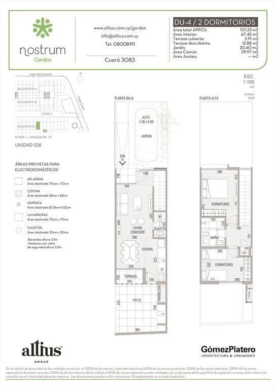 VENTA DUPLEX 2 DORMITORIOS NOSTRUM GARDEN