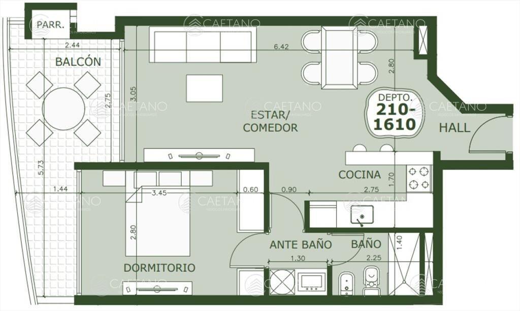 Apartamento en venta 1 dormitorio Punta del Este