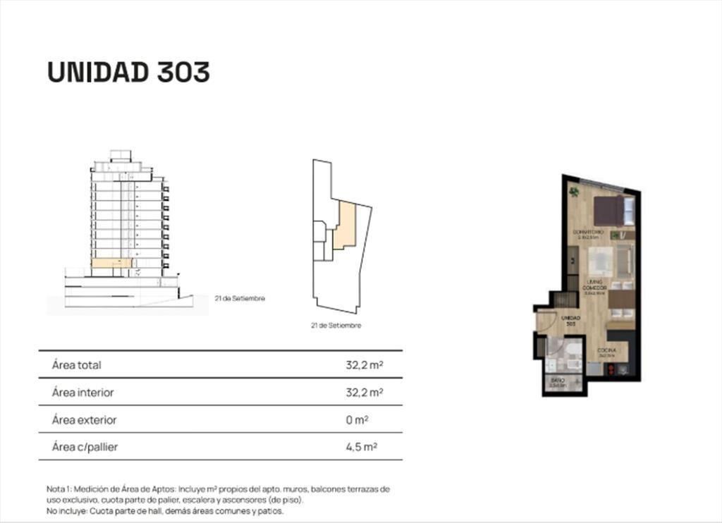 VENTA MONOAMBIENTE PUNTA CARRETAS POZO