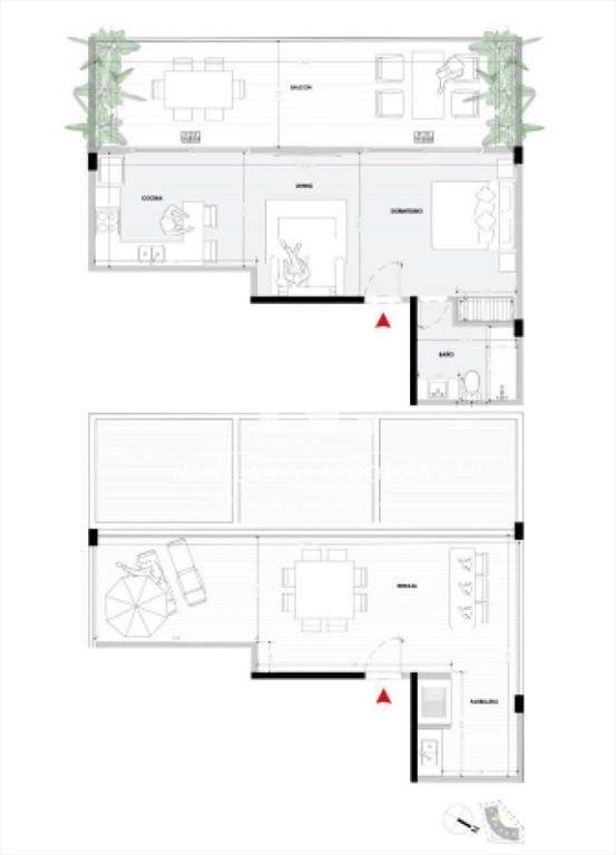 Exclusivo monoambiente en venta de 102 m   en El