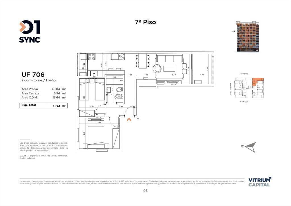 Venta de Apartamento en 01 SYNC Centro...