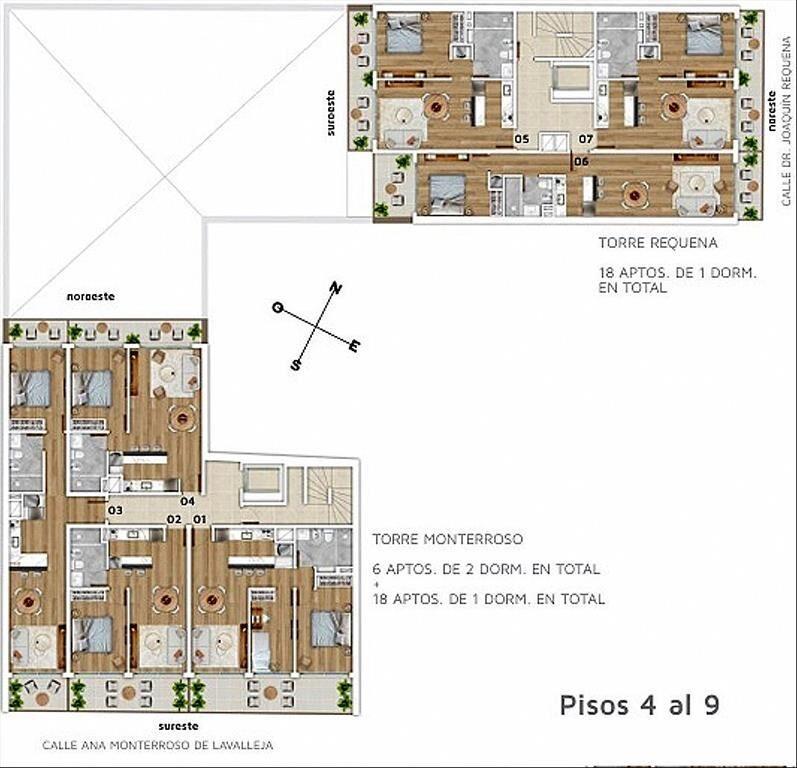Venta Apartamento Cordón 1 Dormitorio 1 Baño Terraza Garaje