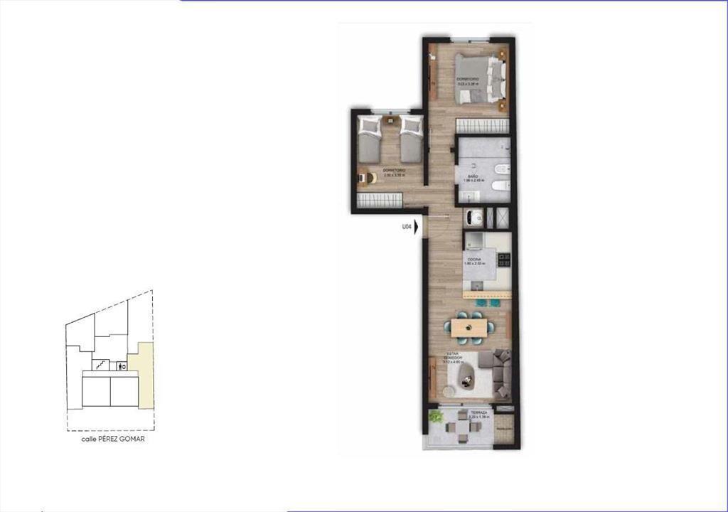 Venta apartamento dos dormitorios en Malvín - 204