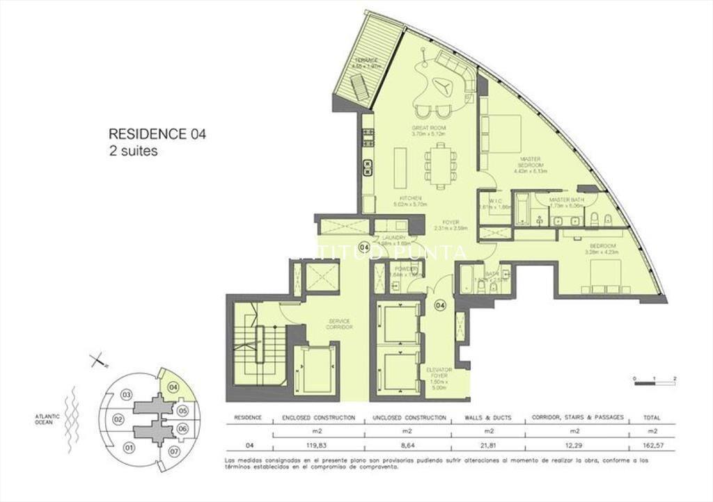Apartamento de 2 dormitorios en venta