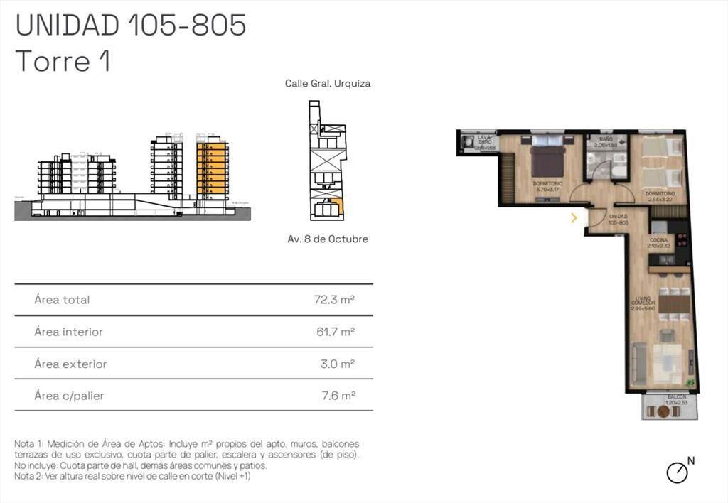 VENTA APARTAMENTO 2 DORM BALCÓN LA BLANQUEADA POZO
