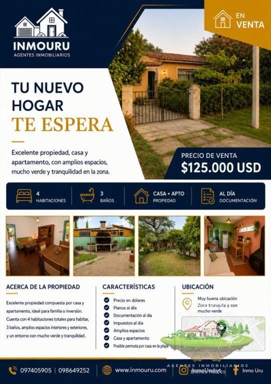 Se Vende Hermosa Casa en Barros Blancos