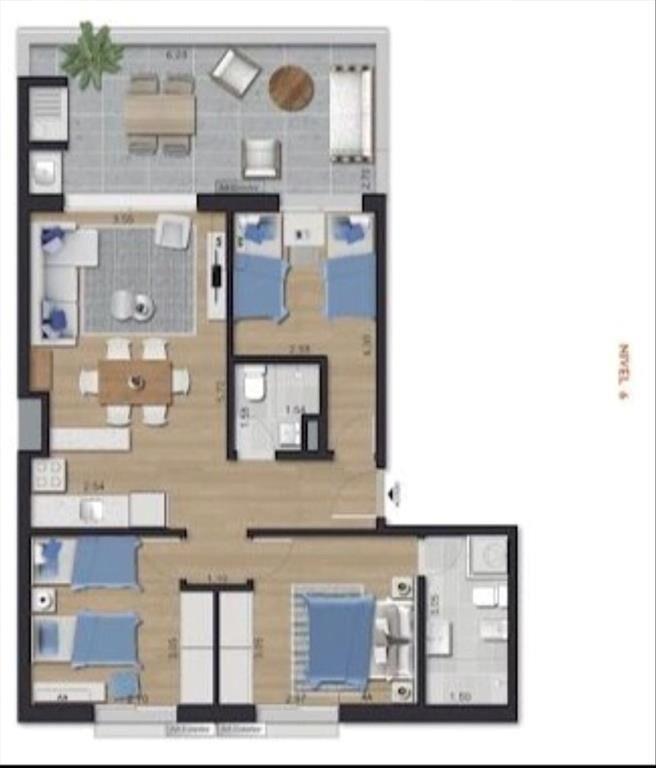 APARTAMENTO DE 3 DORMITORIOS CON AMPLIA TERRAZA EN TRES CRU